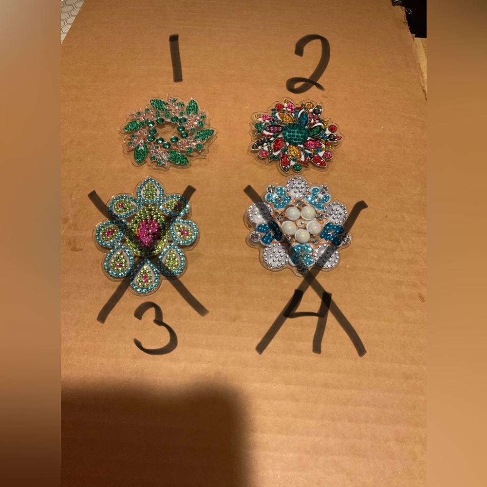 Statement Brooch Pin | Diamond Art Floral Rhinestone Pin | Choose Your Style